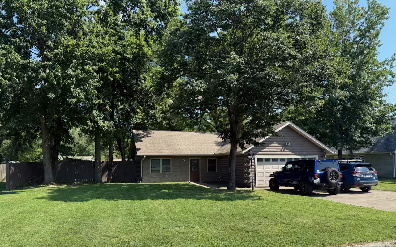 Completed landscaping and mowing job — well-maintained property