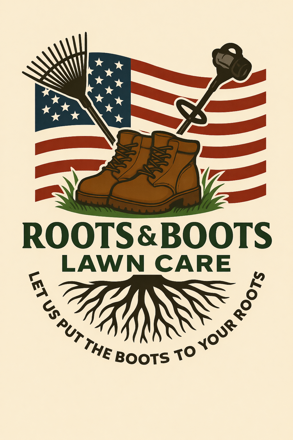 Roots & Boots Lawn Care logo